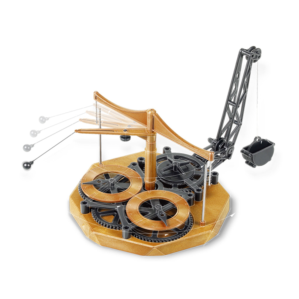 ACADEMY Da Vinci Machines Series Flying Pendulum Clock Plastic Model Kit 18157A 